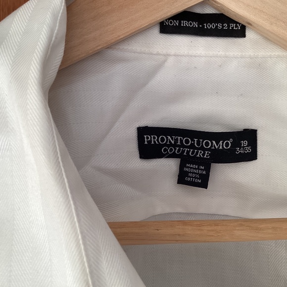 Pronto-uomo couture long sleeve men’s dress shirt - Picture 2 of 4